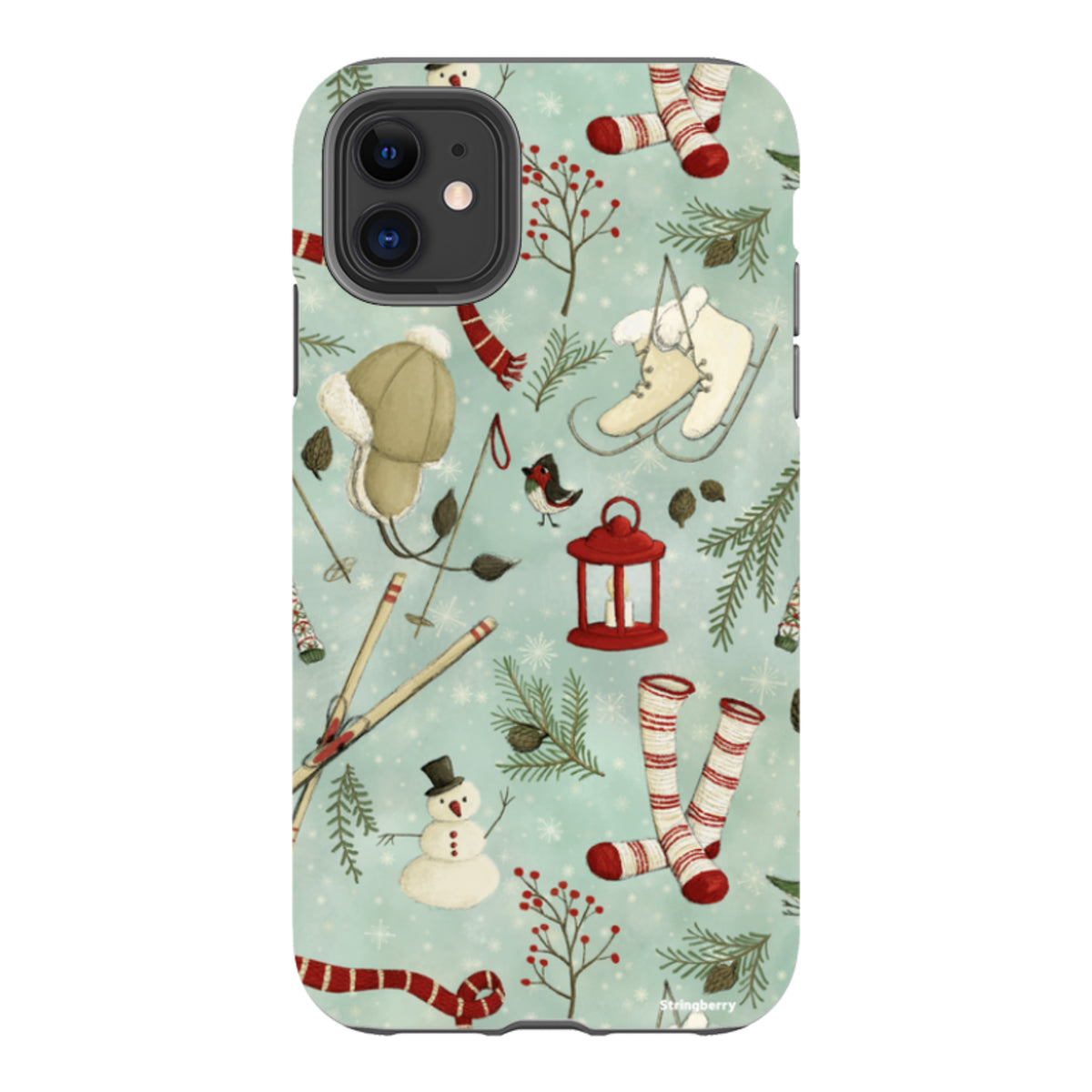 iPhone Tough Case - Winter Pattern By Maja Lindberg