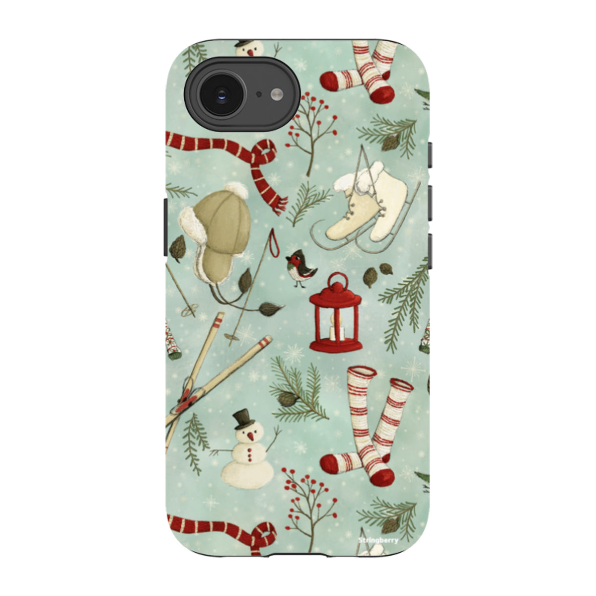 iPhone Tough Case - Winter Pattern By Maja Lindberg