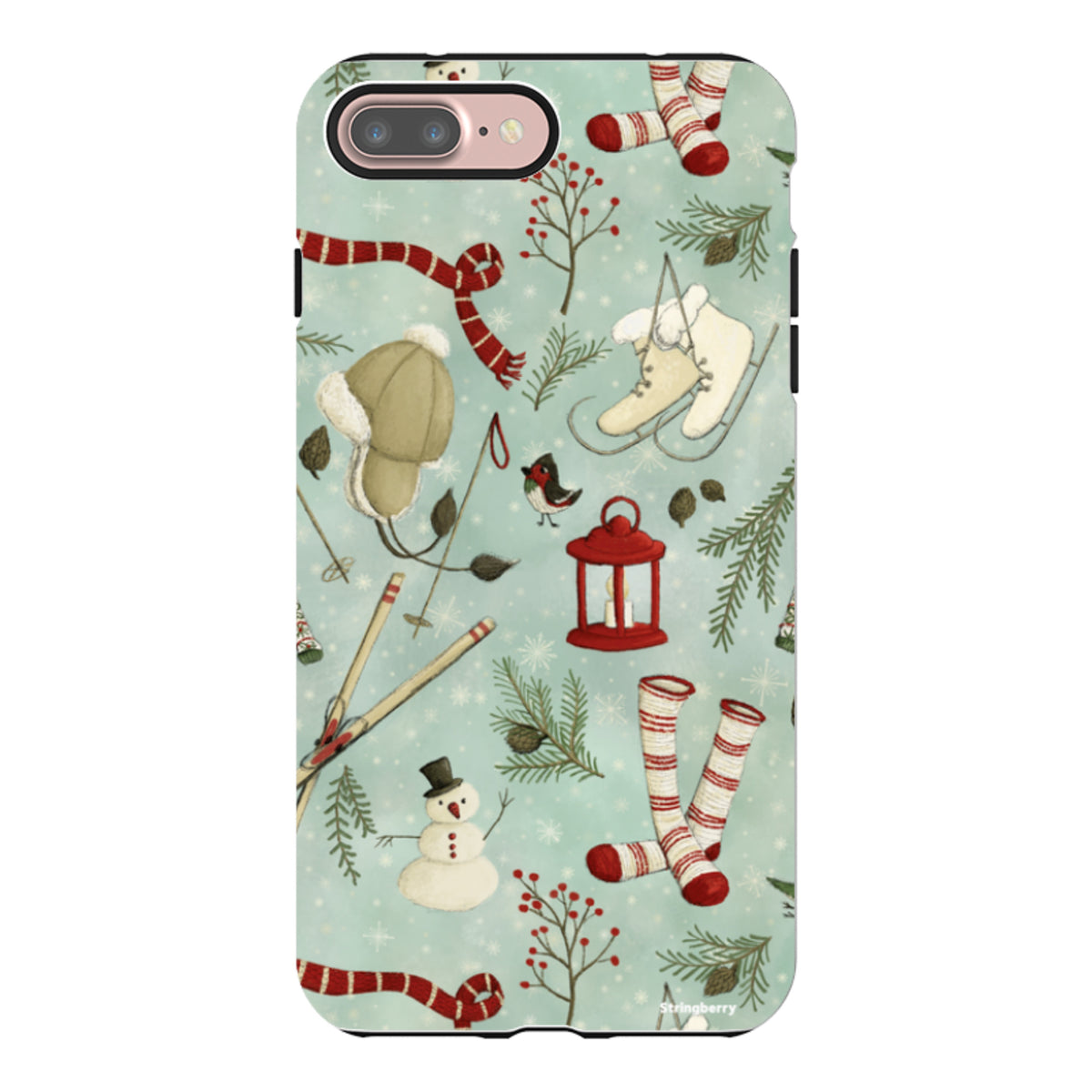 iPhone Tough Case - Winter Pattern By Maja Lindberg