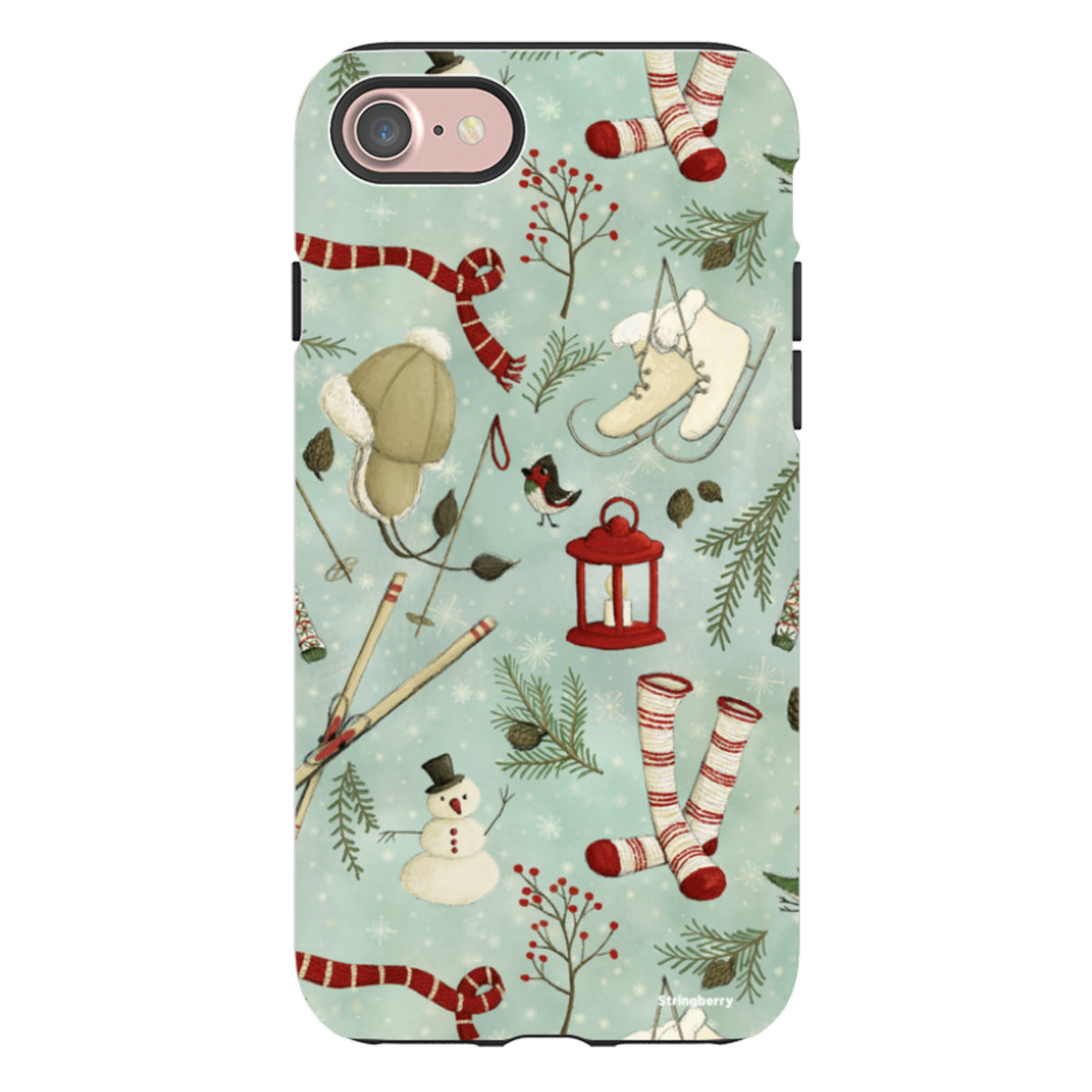 iPhone Tough Case - Winter Pattern By Maja Lindberg