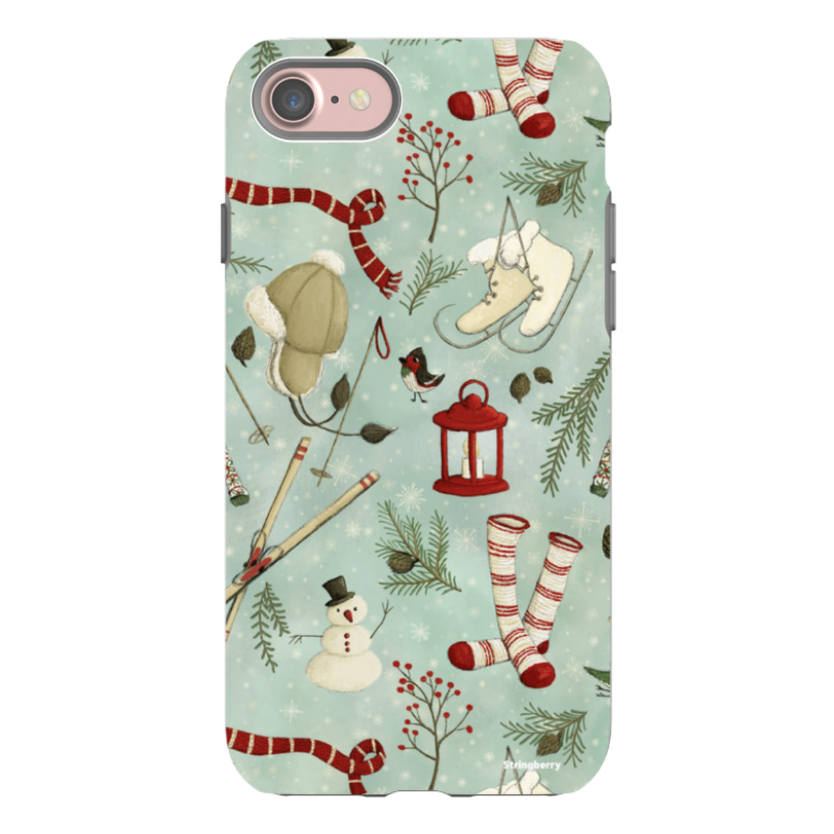 iPhone Tough Case - Winter Pattern By Maja Lindberg