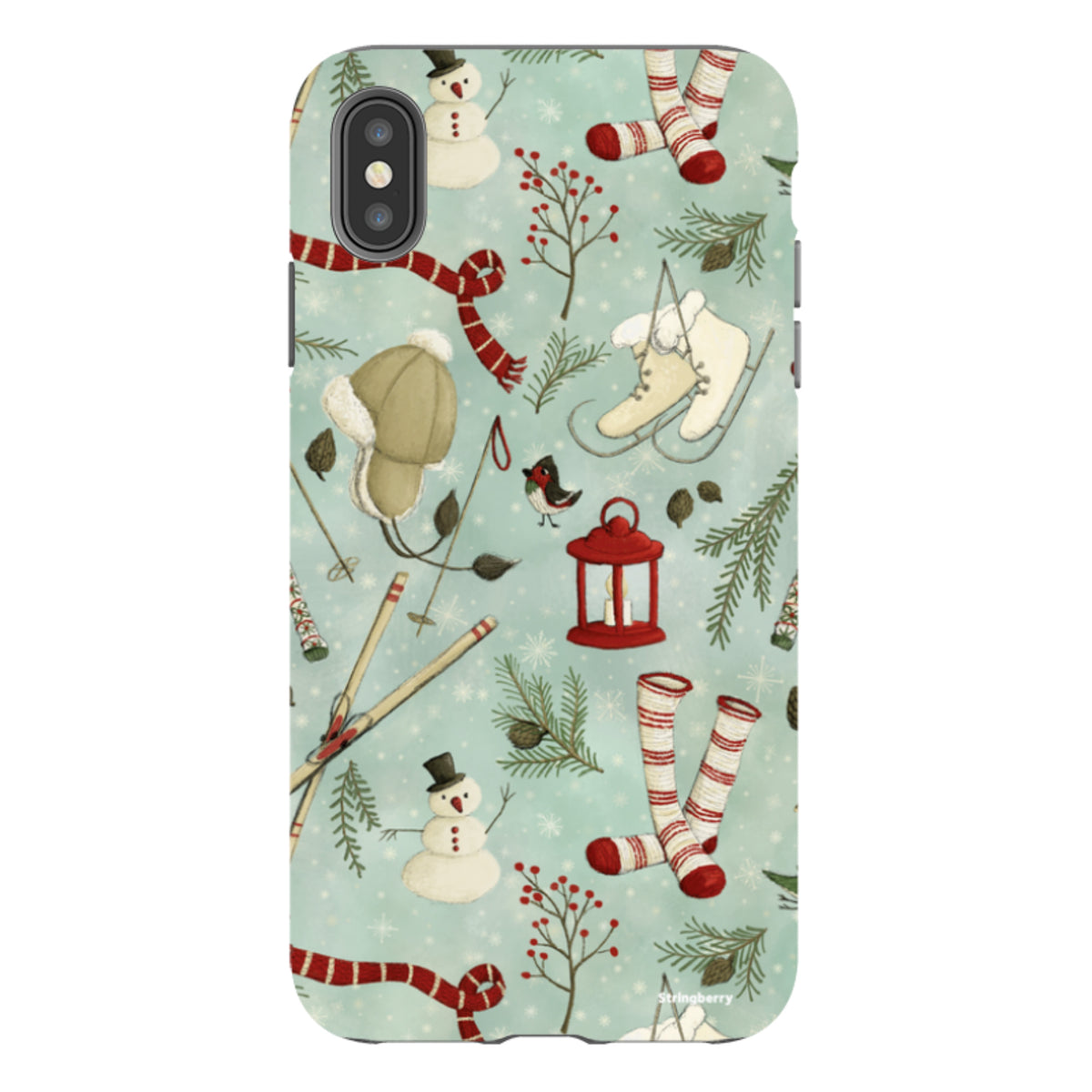 iPhone Tough Case - Winter Pattern By Maja Lindberg