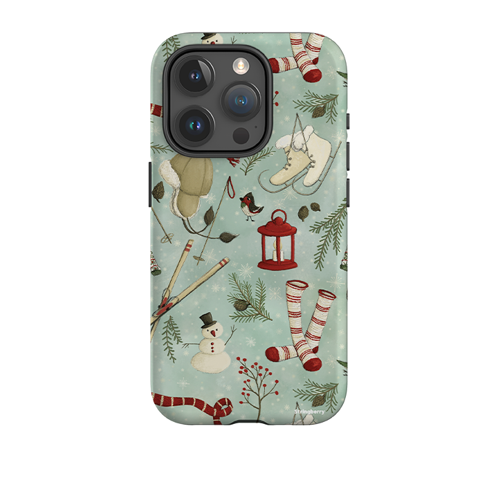 iPhone Tough Case - Winter Pattern By Maja Lindberg