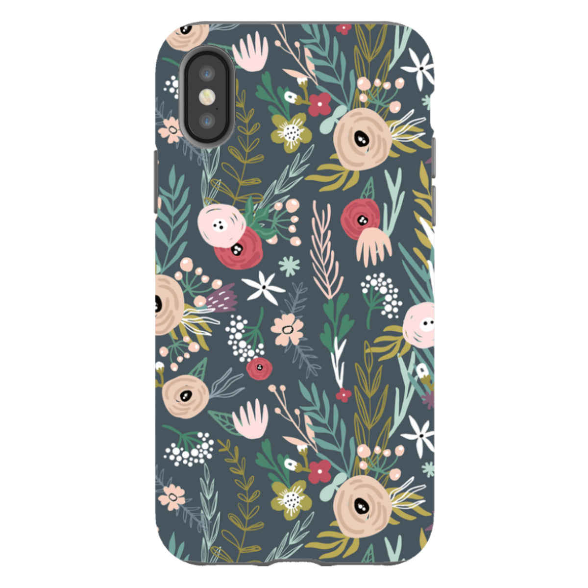iPhone Tough Case - Winter Scandi Floral