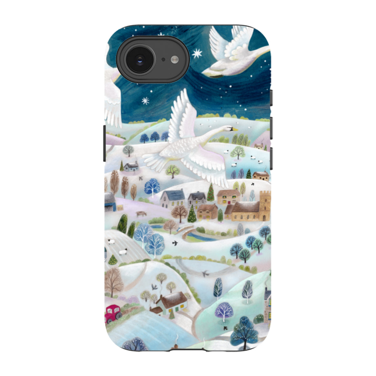 iPhone Tough Case - Winter Swans By Bex Parkin