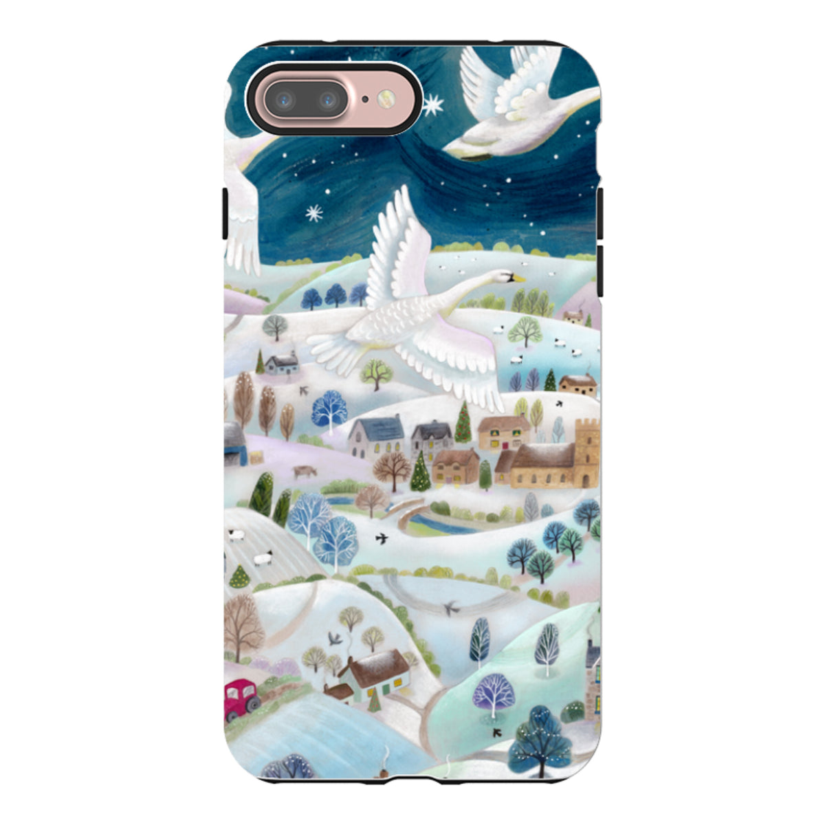 iPhone Tough Case - Winter Swans By Bex Parkin