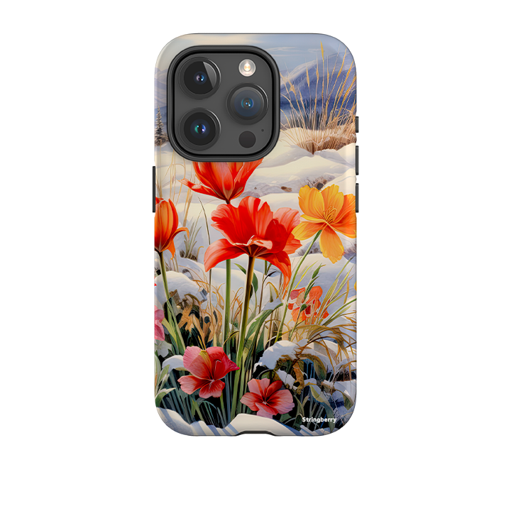 iPhone Tough Case - Winter Wild Flowers III