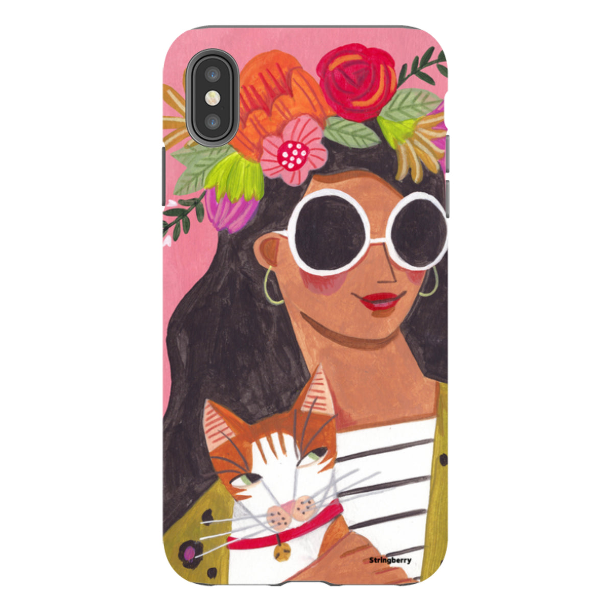 iPhone Tough Case - Woman & Cat By Caroline Bonne Muller