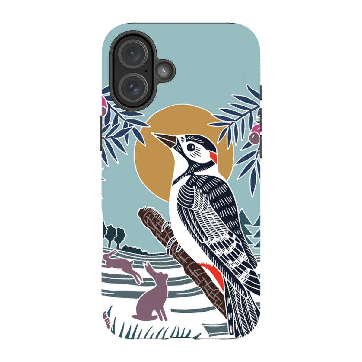 iPhone Tough Case - Woodpecker Brown By Kate Heiss