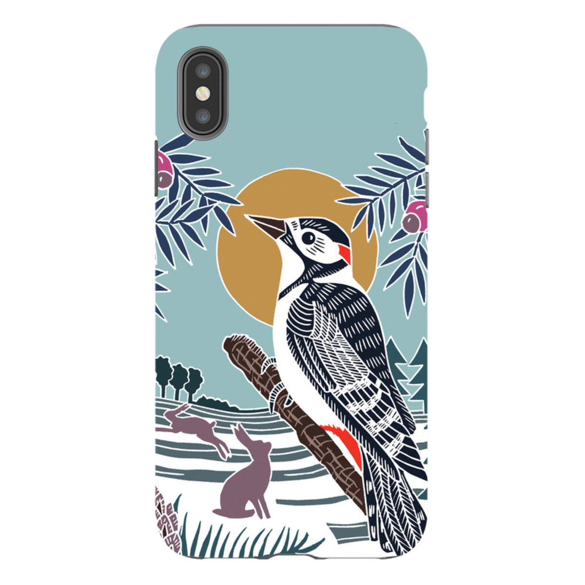 iPhone Tough Case - Woodpecker Brown By Kate Heiss
