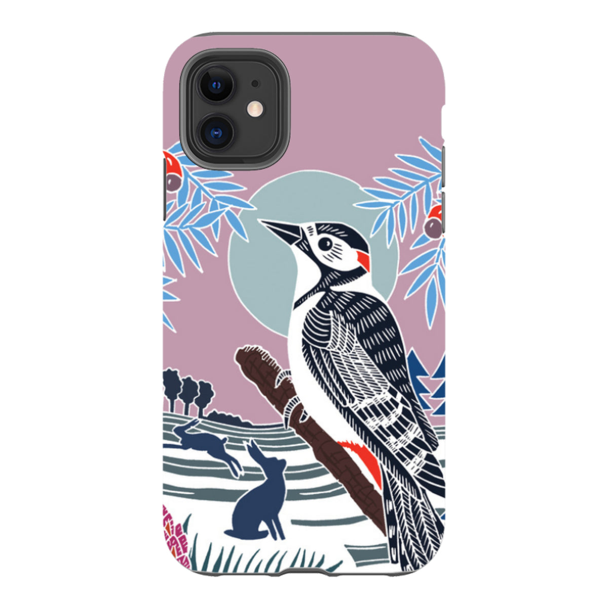 iPhone Tough Case - Woodpecker Pale By Kate Heiss