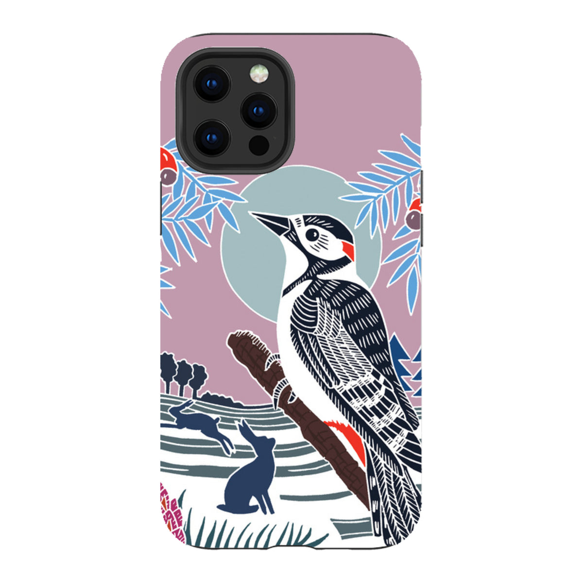 iPhone Tough Case - Woodpecker Pale By Kate Heiss