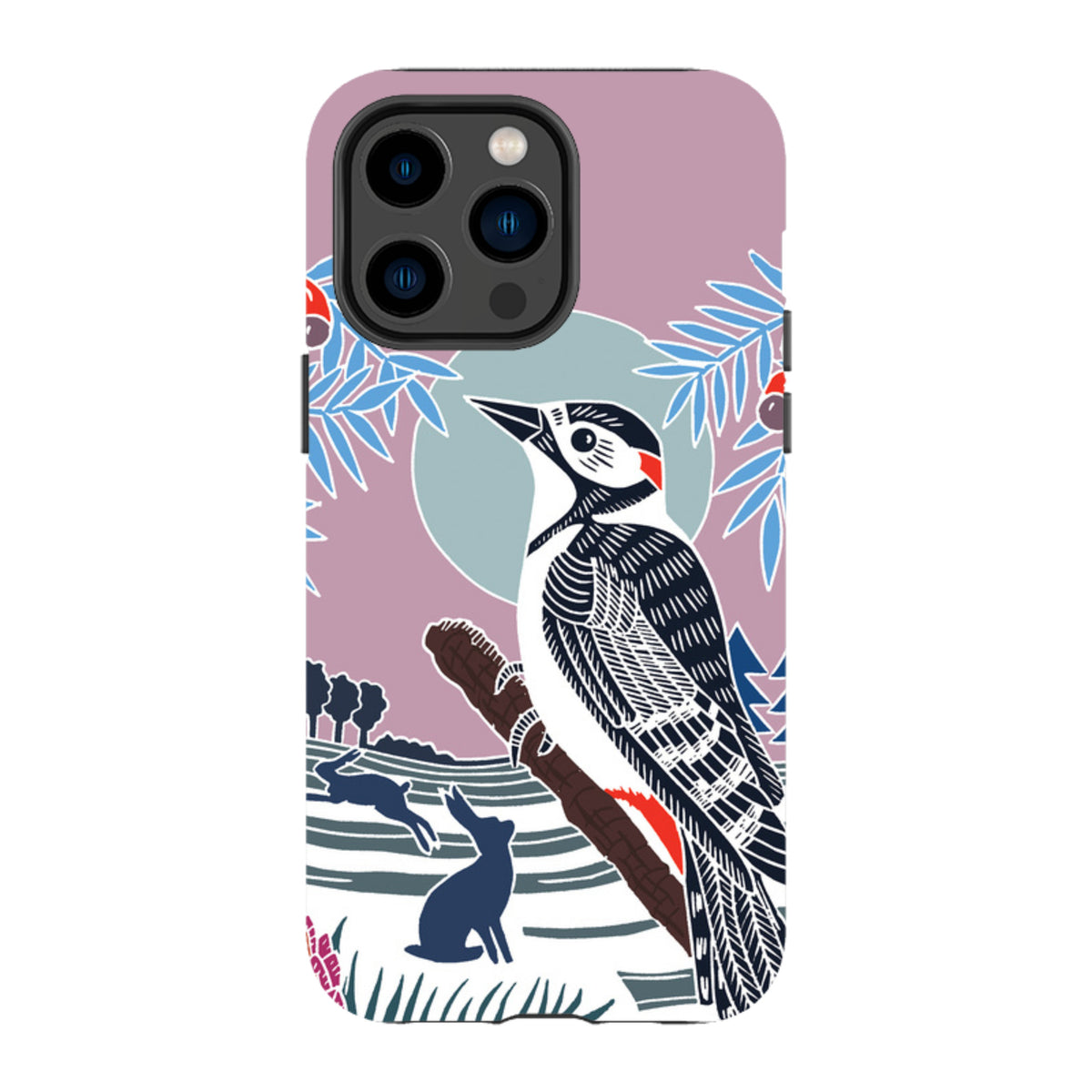 iPhone Tough Case - Woodpecker Pale By Kate Heiss