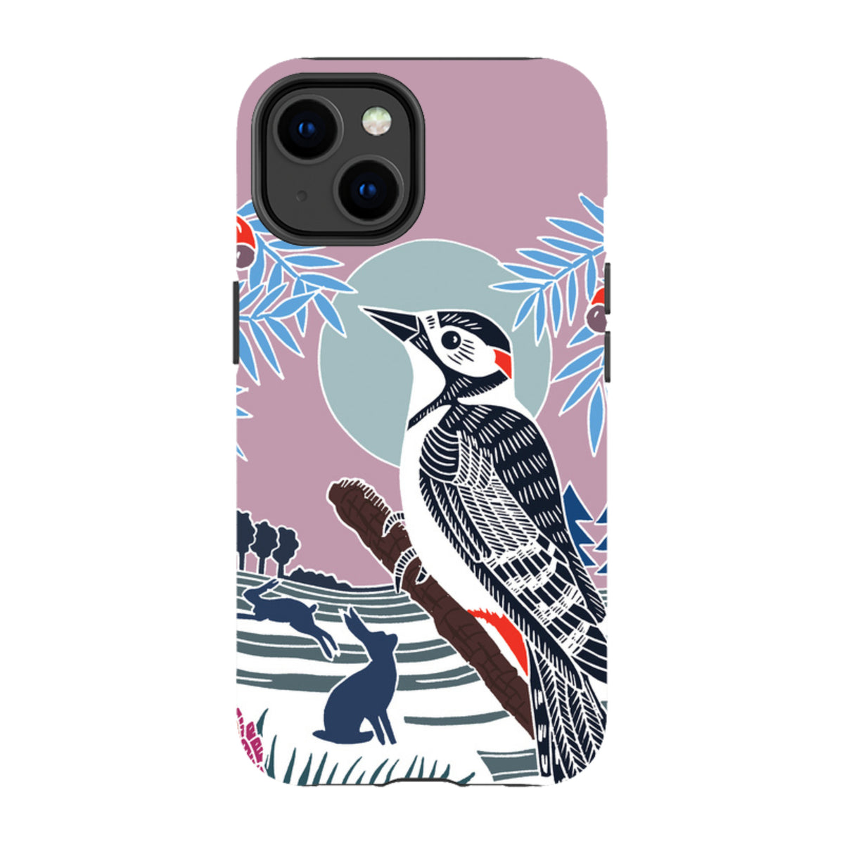 iPhone Tough Case - Woodpecker Pale By Kate Heiss
