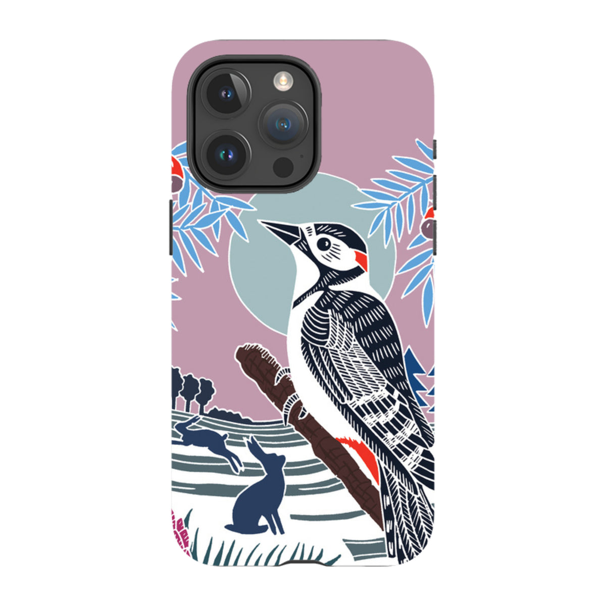 iPhone Tough Case - Woodpecker Pale By Kate Heiss