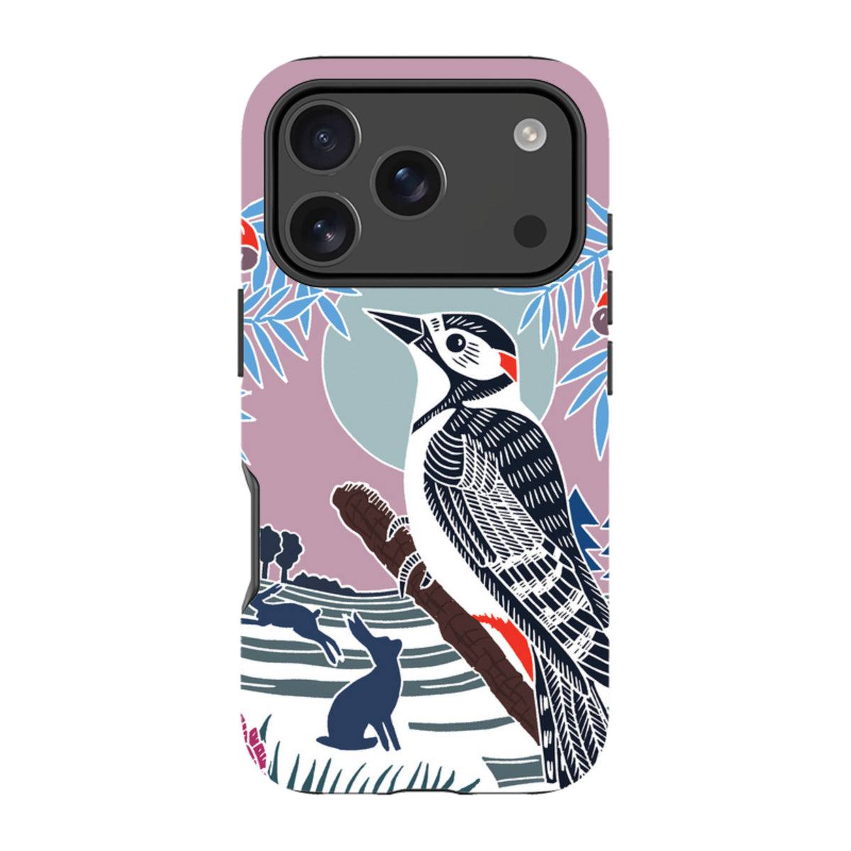 iPhone Tough Case - Woodpecker Pale By Kate Heiss