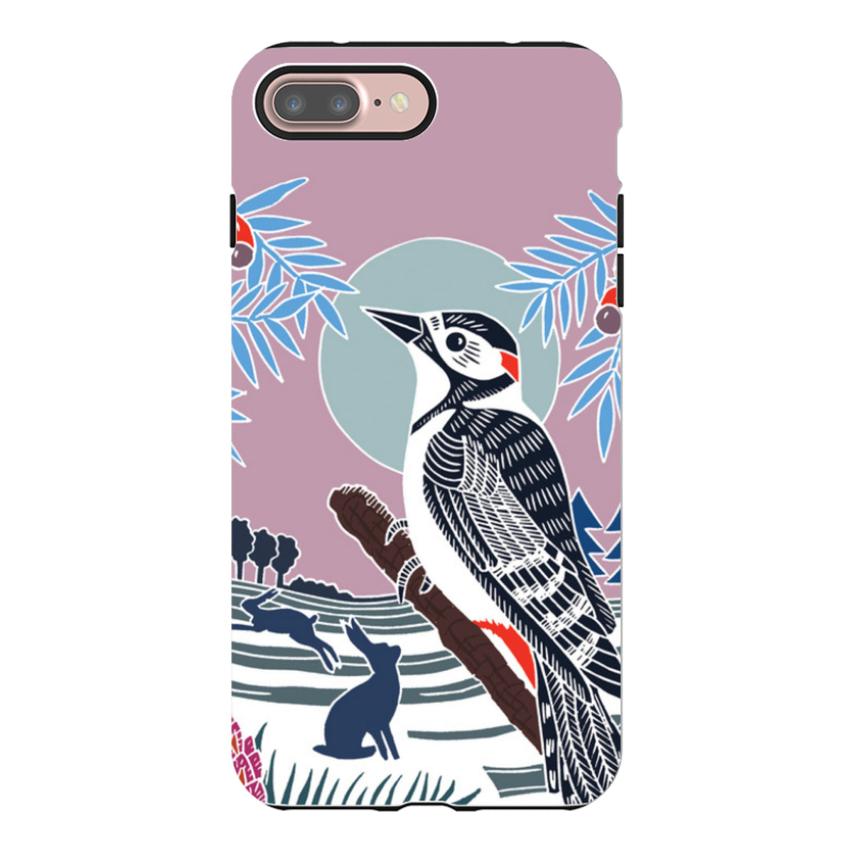 iPhone Tough Case - Woodpecker Pale By Kate Heiss