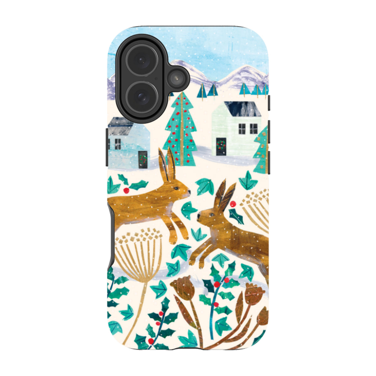iPhone Tough Case - Xmas Hare By Tracey English