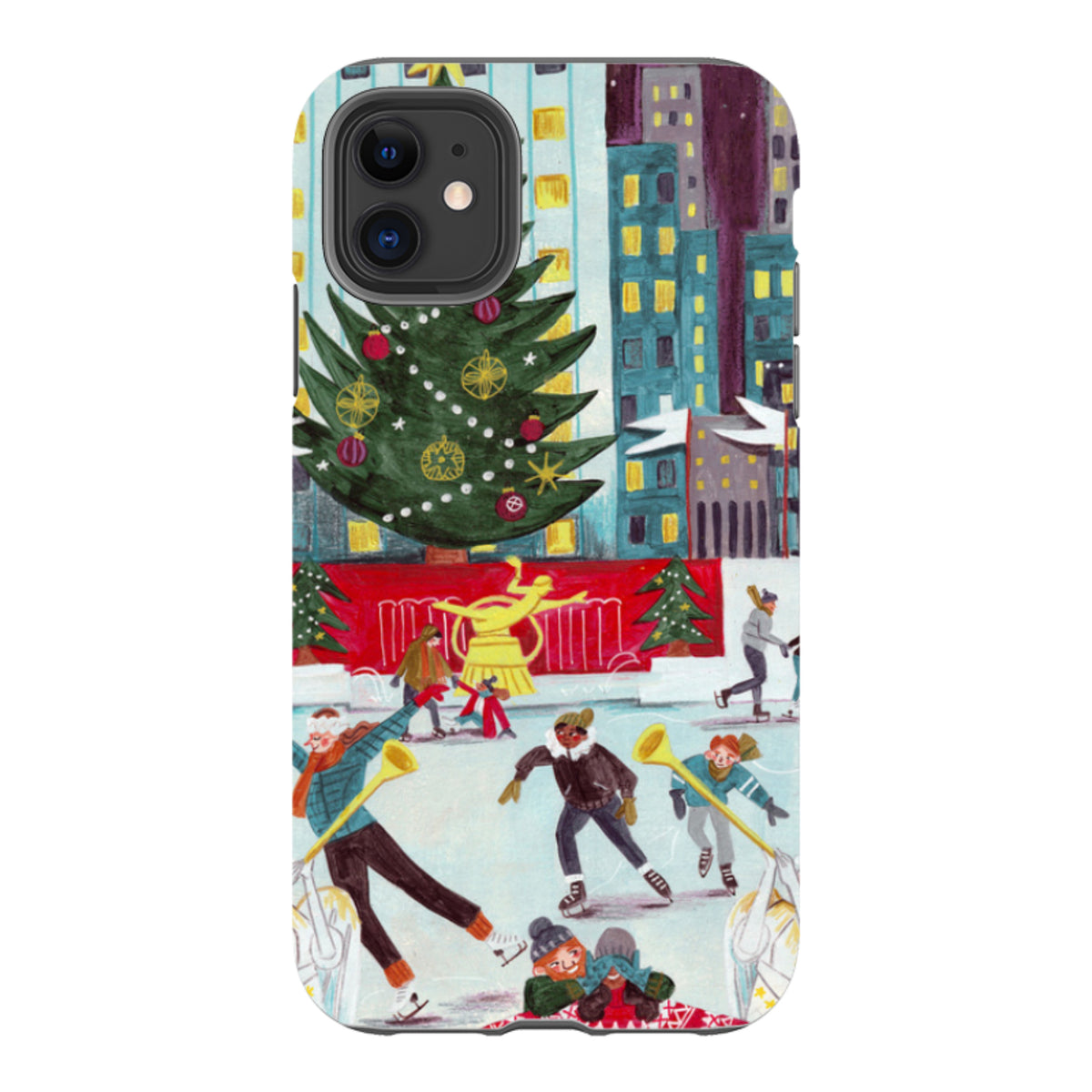 iPhone Tough Case - Xmas In New York By Caroline Bonne Muller