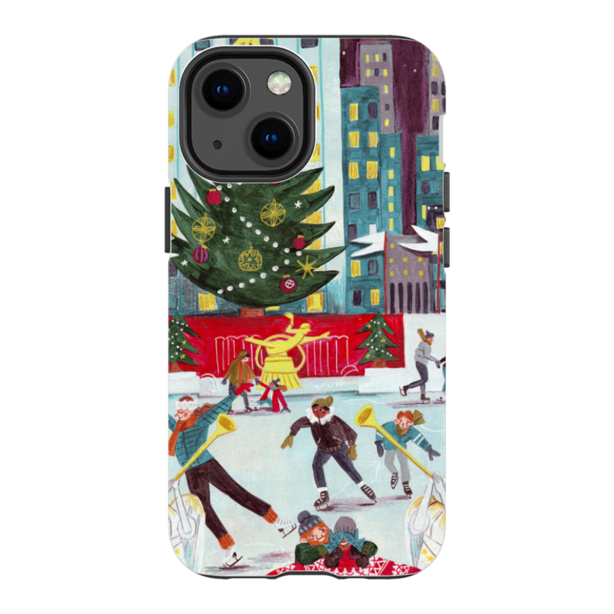 iPhone Tough Case - Xmas In New York By Caroline Bonne Muller