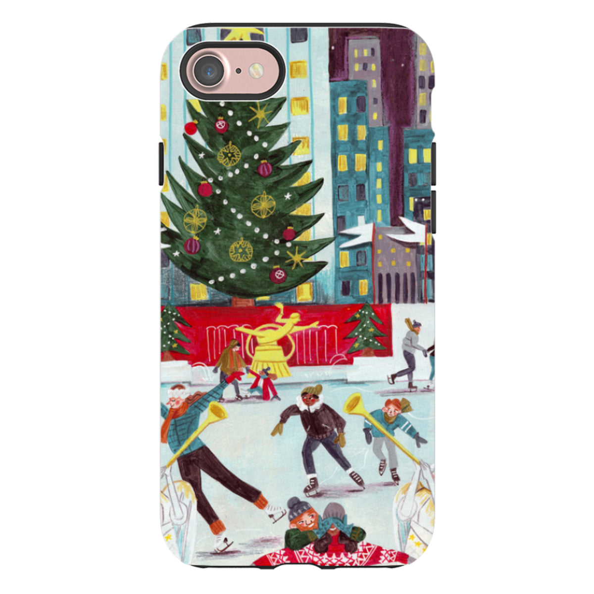 iPhone Tough Case - Xmas In New York By Caroline Bonne Muller
