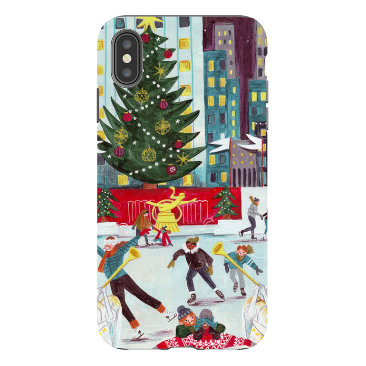 iPhone Tough Case - Xmas In New York By Caroline Bonne Muller