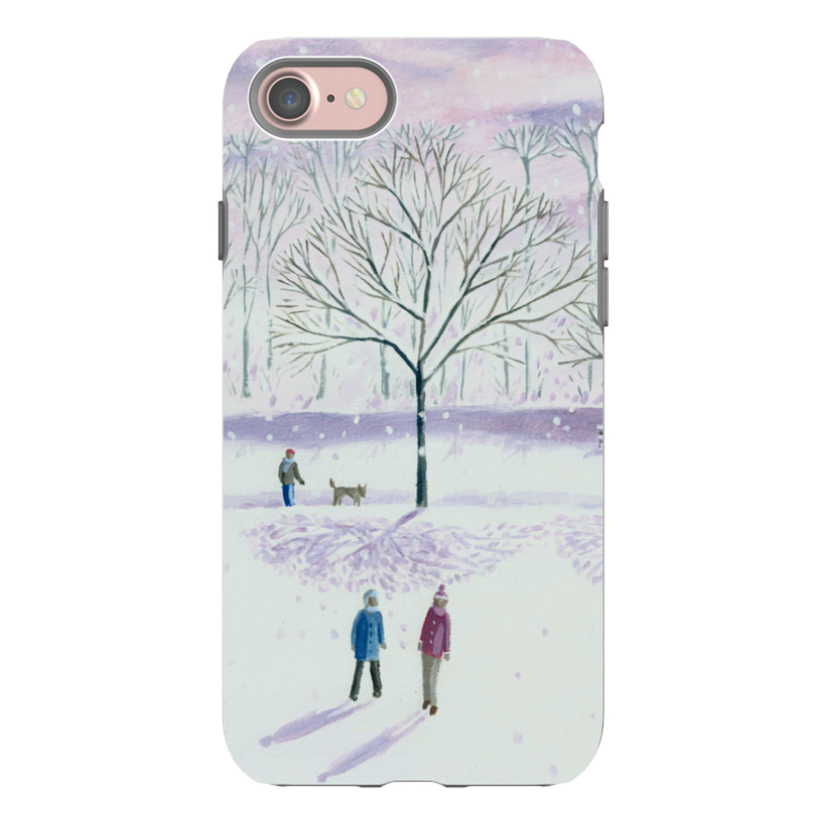iPhone Tough Case - Xmas Park By Mary Stubberfield