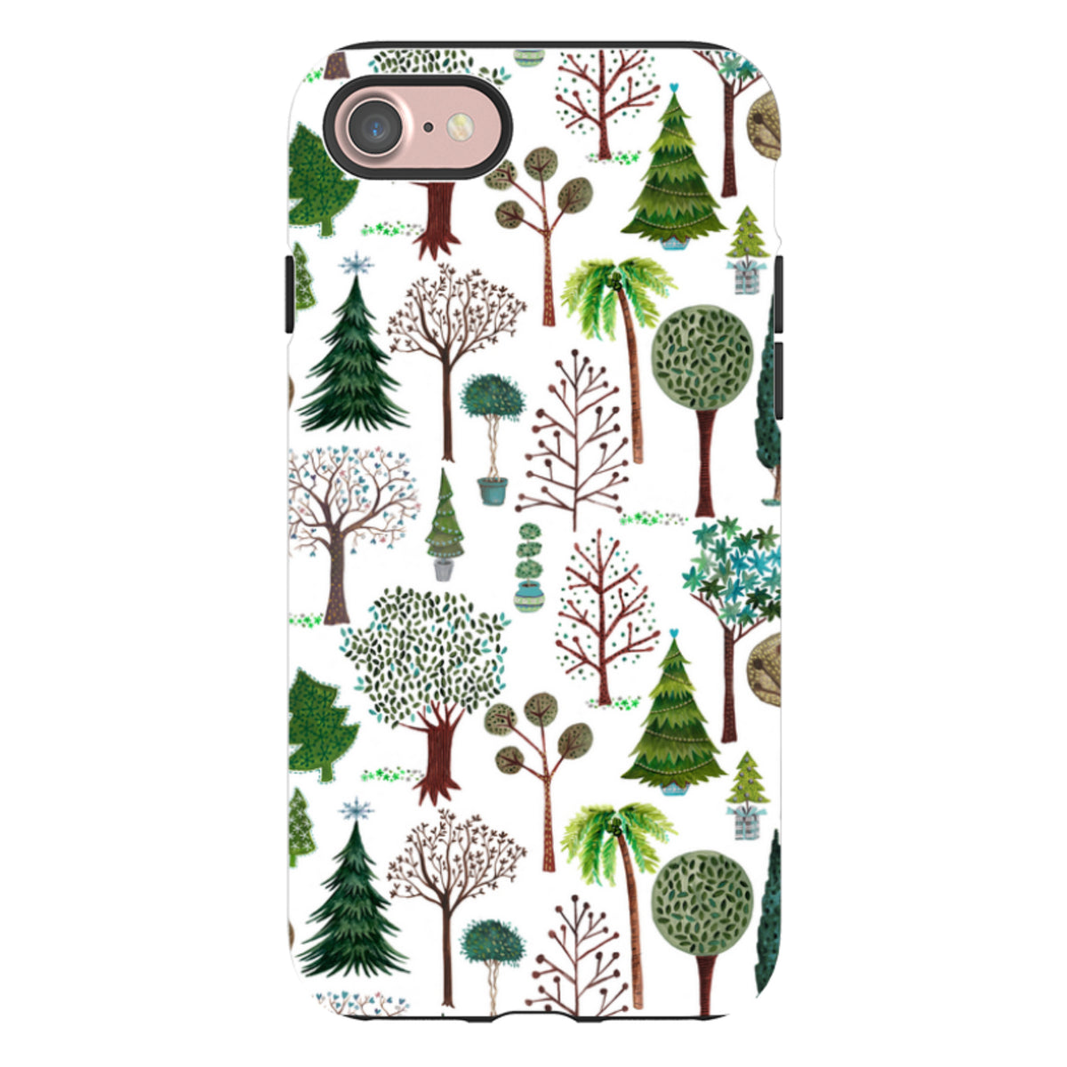 iPhone Tough Case - Xmas Trees By Caroline Bonne Muller