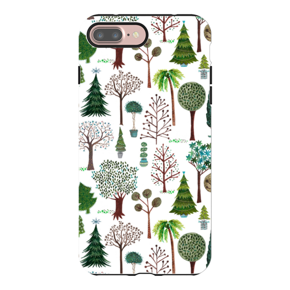 iPhone Tough Case - Xmas Trees By Caroline Bonne Muller