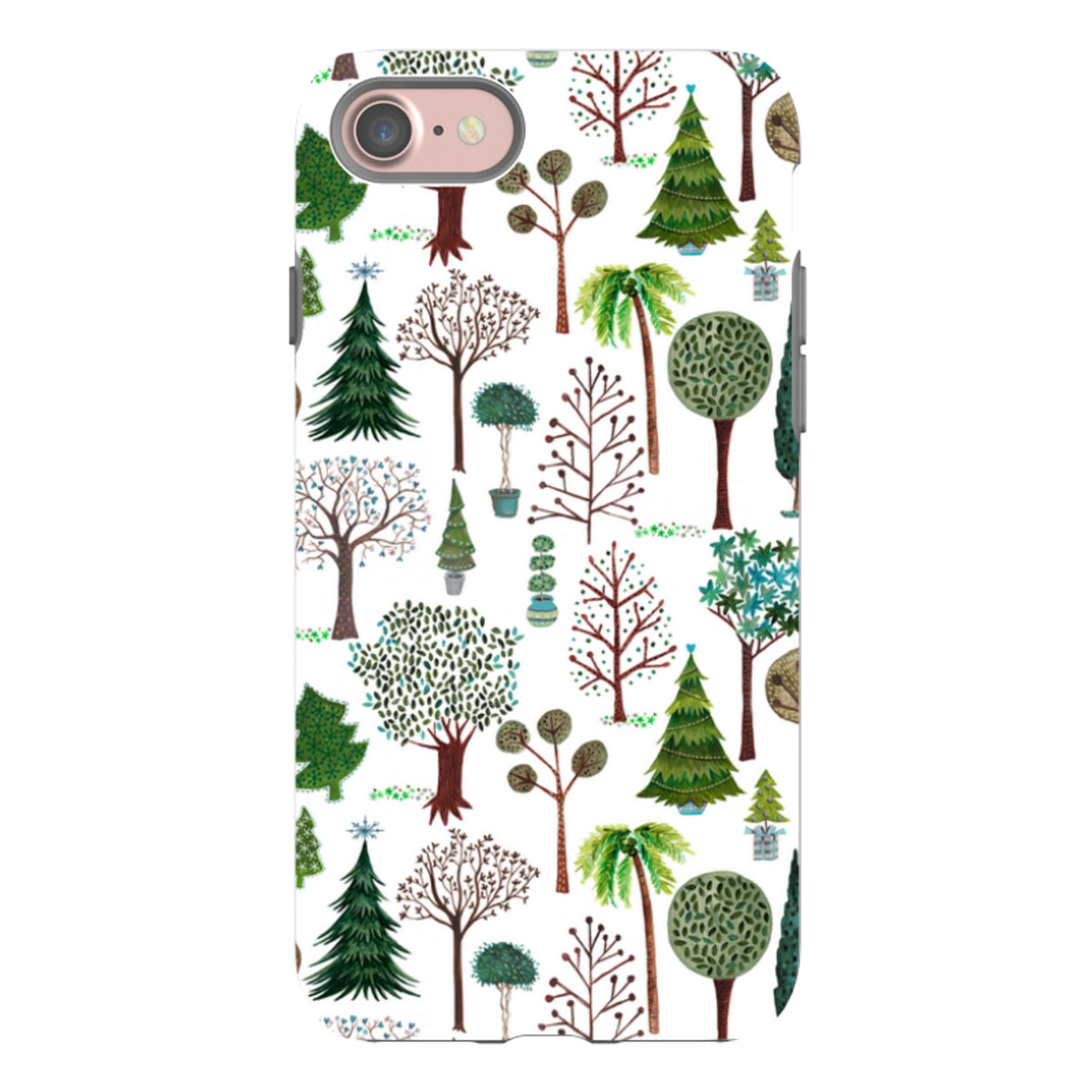 iPhone Tough Case - Xmas Trees By Caroline Bonne Muller