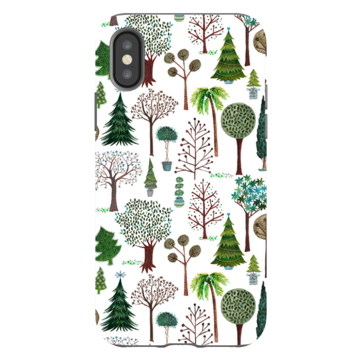 iPhone Tough Case - Xmas Trees By Caroline Bonne Muller