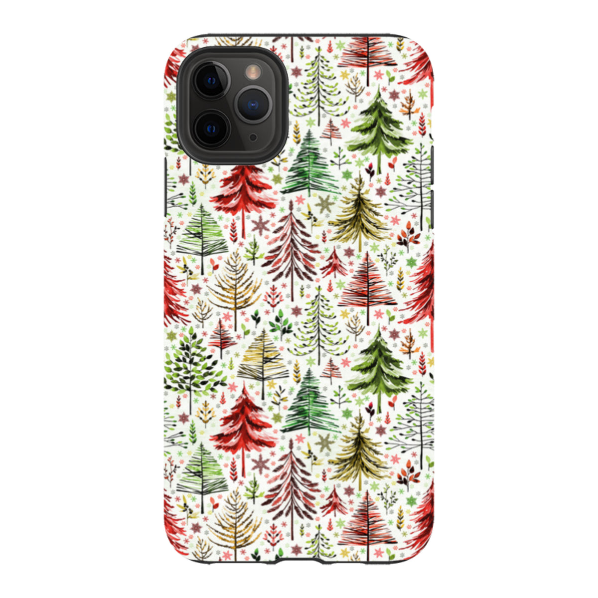 iPhone Tough Case - Xmas Trees By Elisabeth Haager
