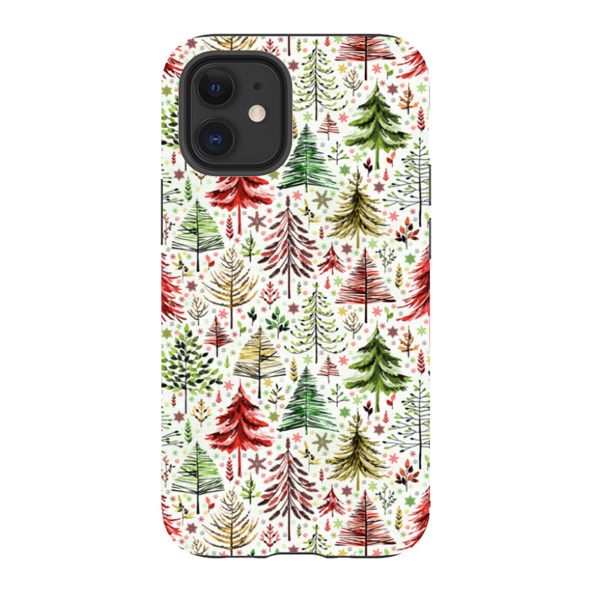 iPhone Tough Case - Xmas Trees By Elisabeth Haager