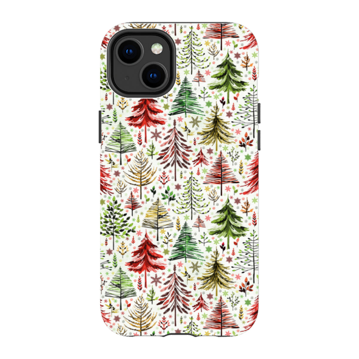 iPhone Tough Case - Xmas Trees By Elisabeth Haager