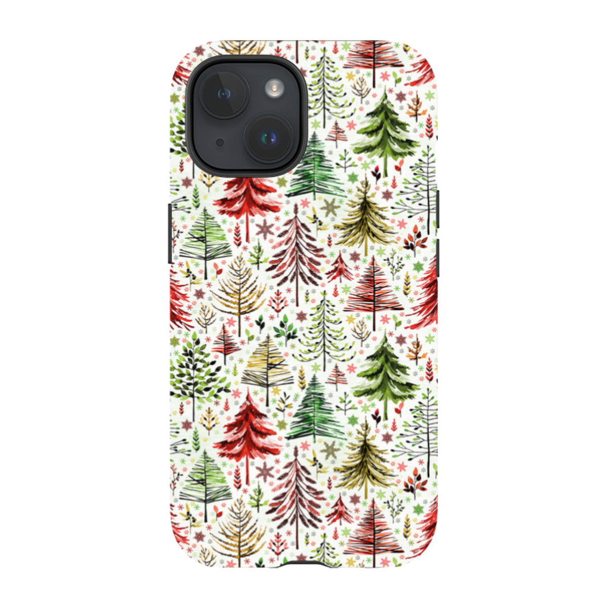 iPhone Tough Case - Xmas Trees By Elisabeth Haager