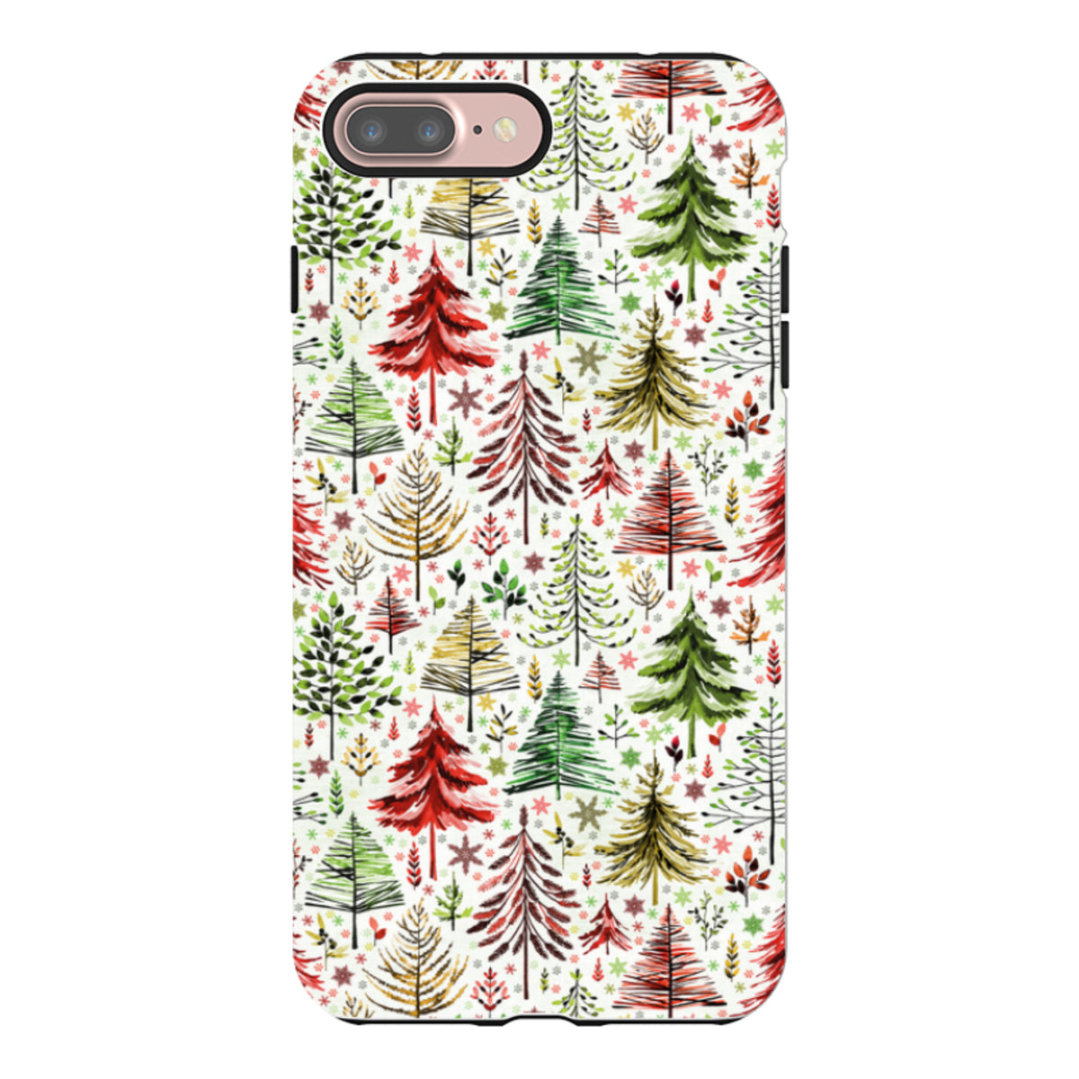 iPhone Tough Case - Xmas Trees By Elisabeth Haager