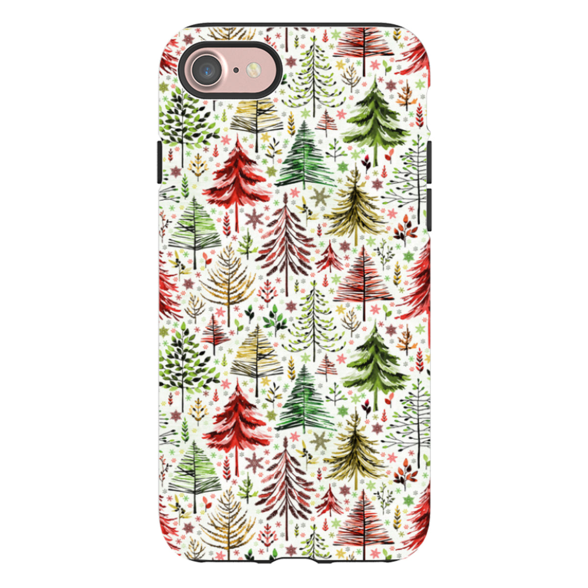 iPhone Tough Case - Xmas Trees By Elisabeth Haager