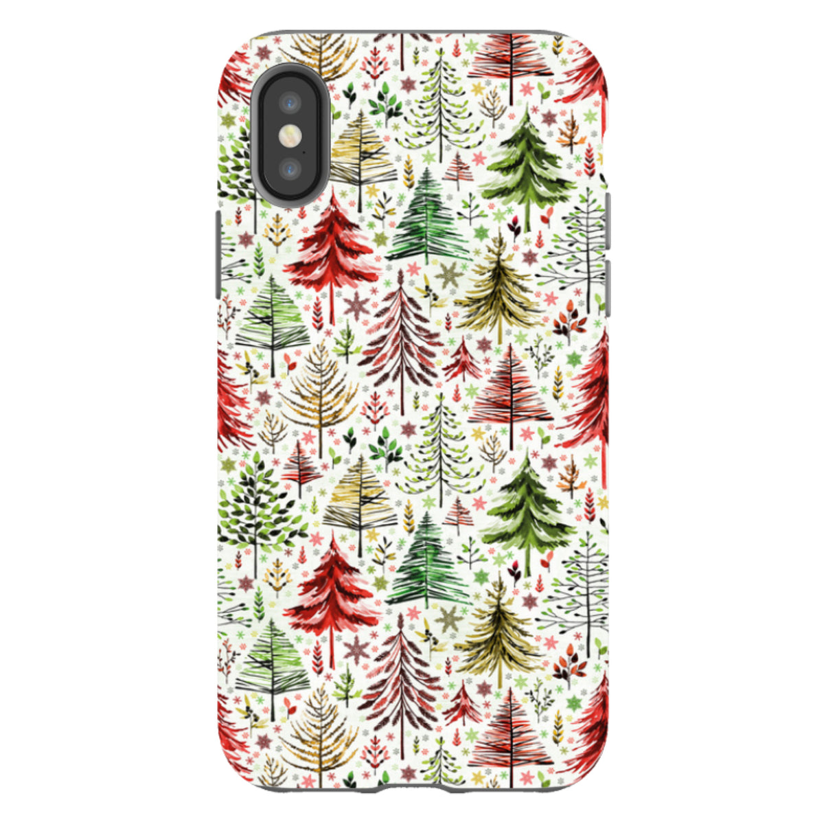 iPhone Tough Case - Xmas Trees By Elisabeth Haager