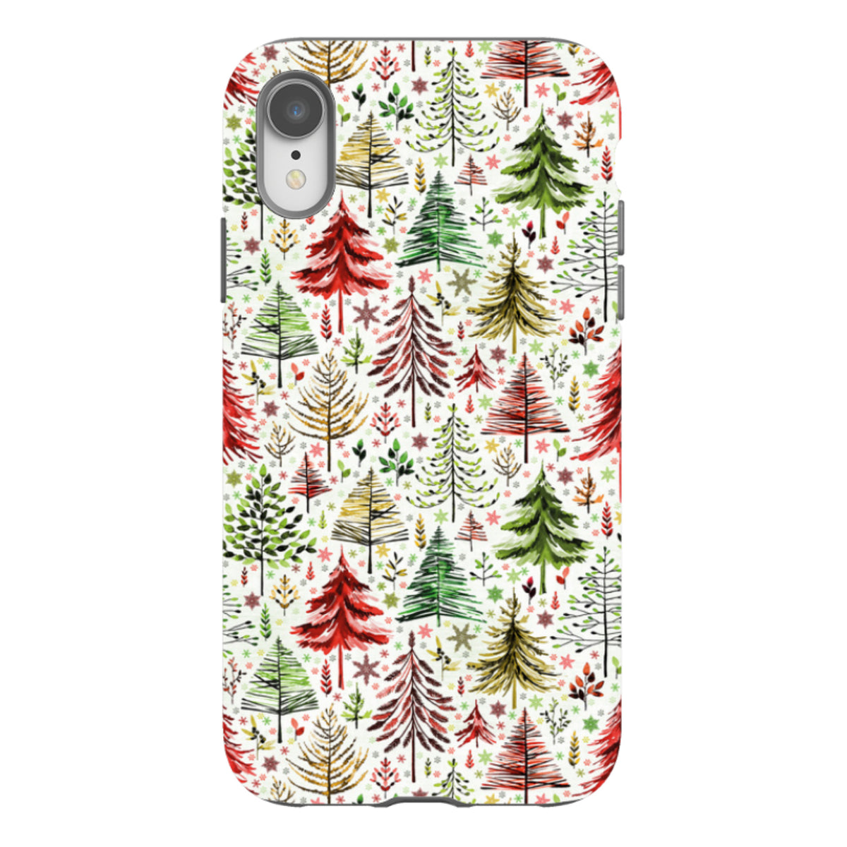 iPhone Tough Case - Xmas Trees By Elisabeth Haager