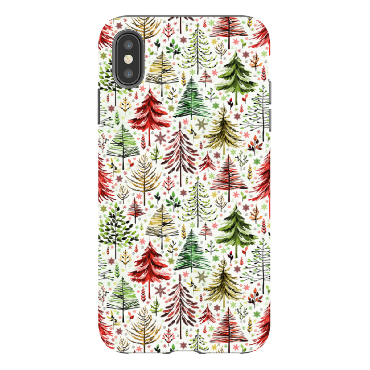 iPhone Tough Case - Xmas Trees By Elisabeth Haager