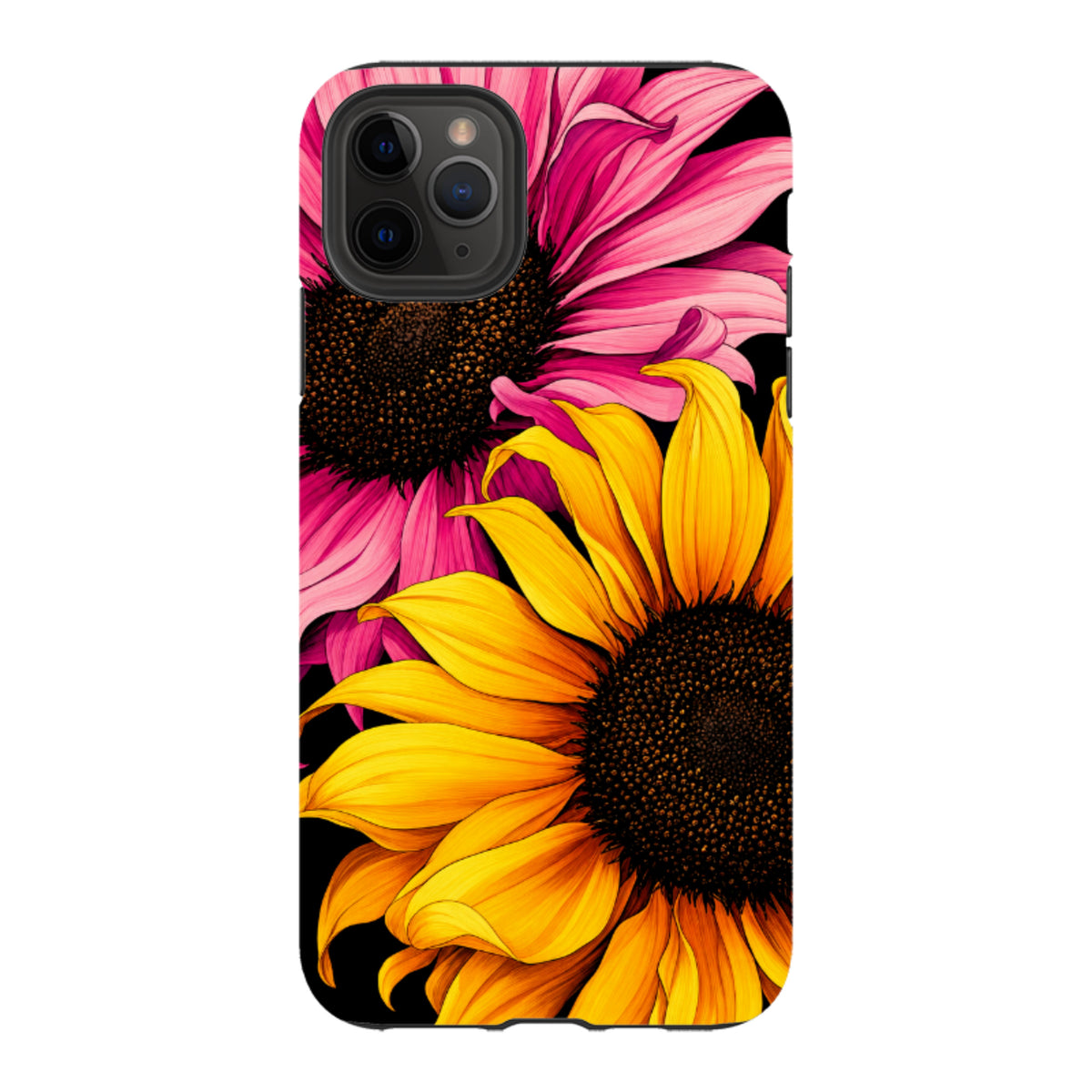 iPhone Tough Case - Yellow & Pink Sunflower