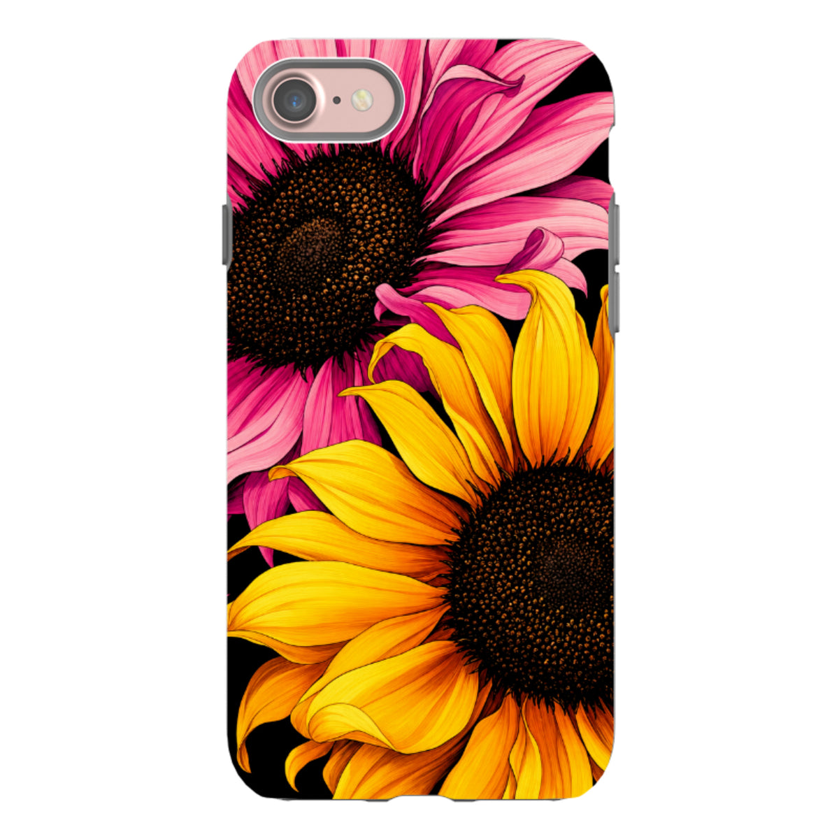 iPhone Tough Case - Yellow & Pink Sunflower