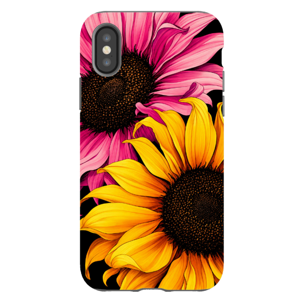 iPhone Tough Case - Yellow & Pink Sunflower
