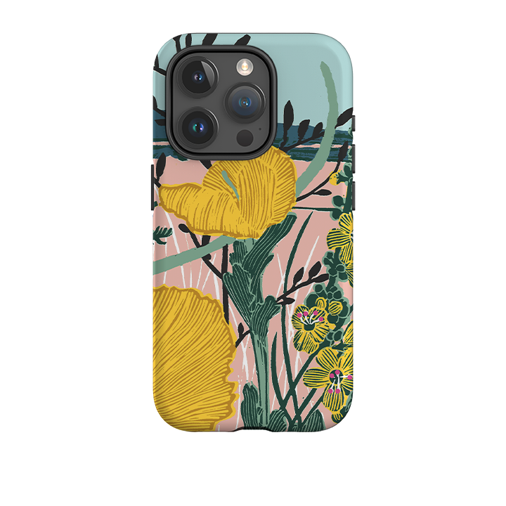 iPhone Tough Case - Yellow Poppies By Kate Heiss