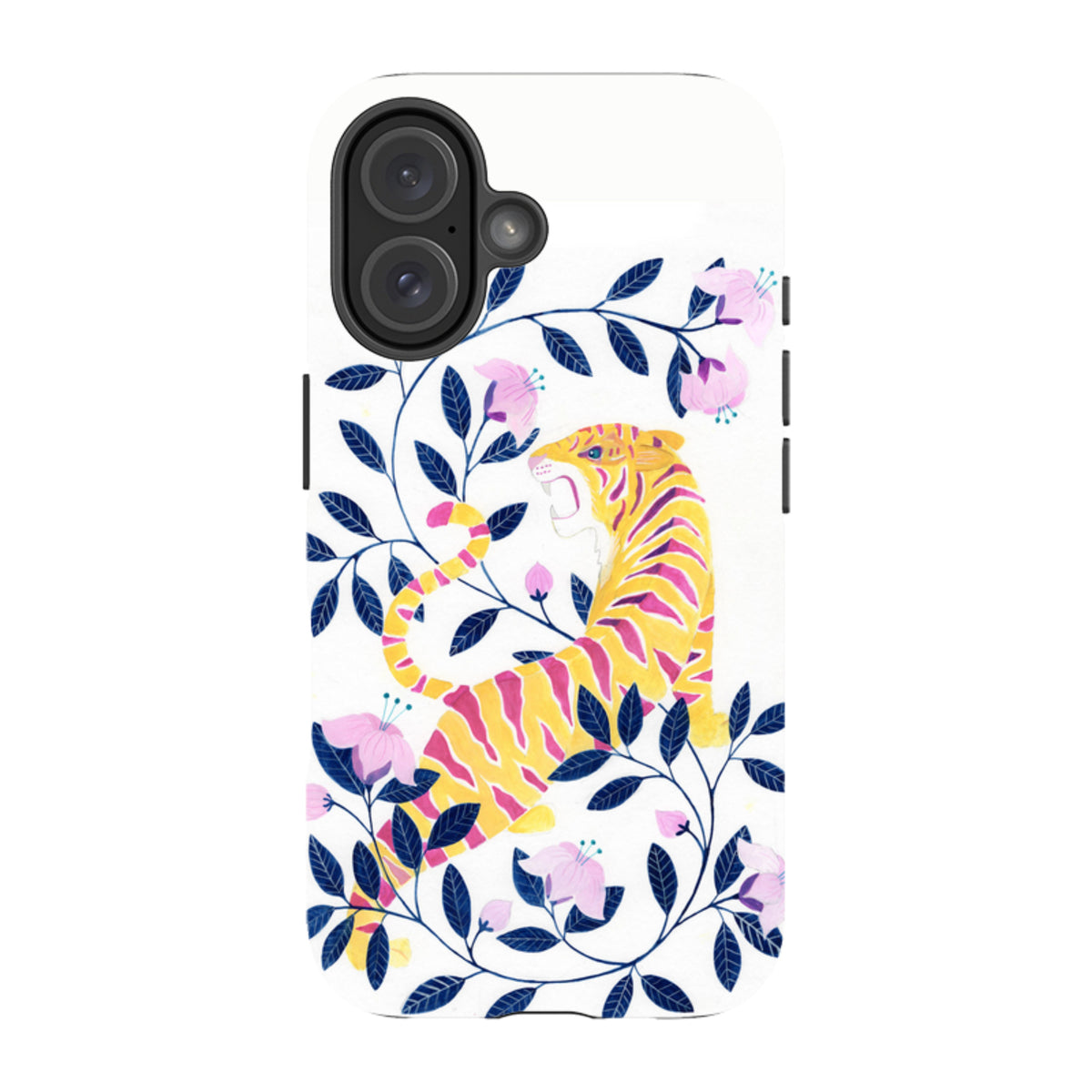 iPhone Tough Case - Yellow Tiger By Bex Parkin