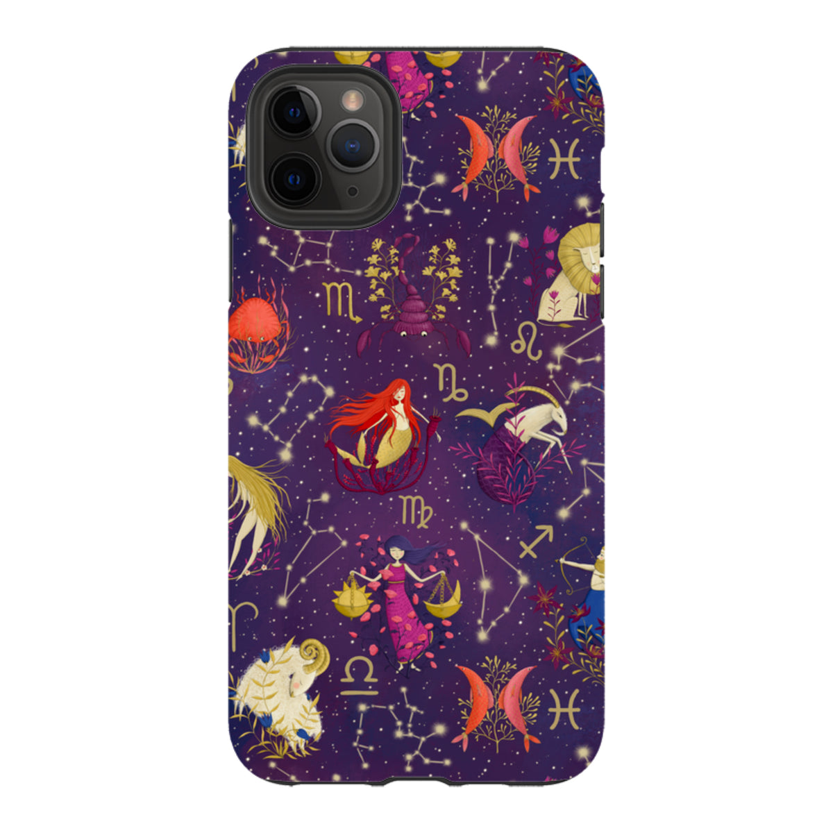 iPhone Tough Case - Zodiac Pattern By Maja Lindberg