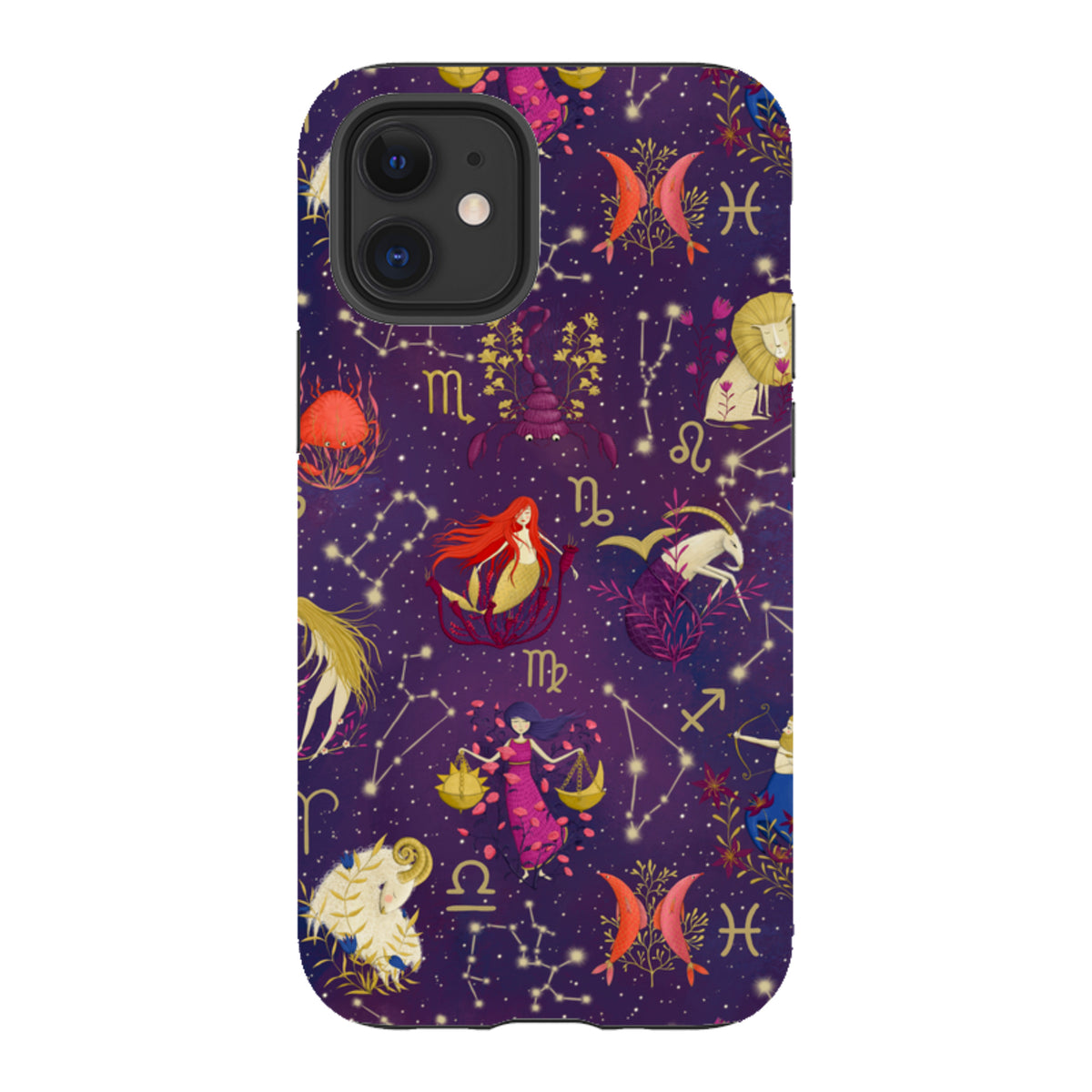 iPhone Tough Case - Zodiac Pattern By Maja Lindberg
