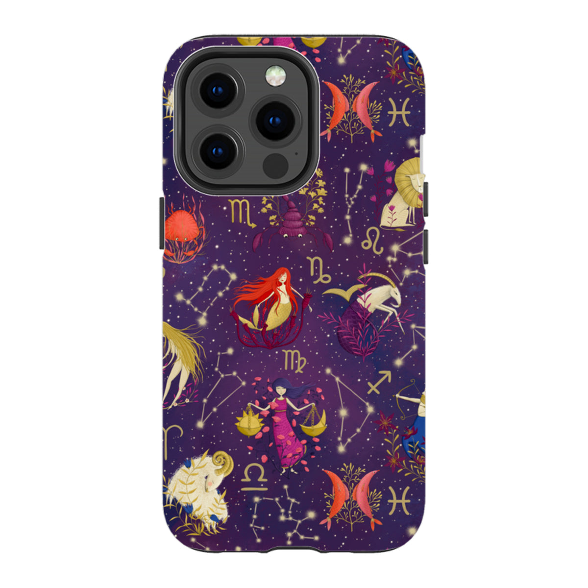 iPhone Tough Case - Zodiac Pattern By Maja Lindberg