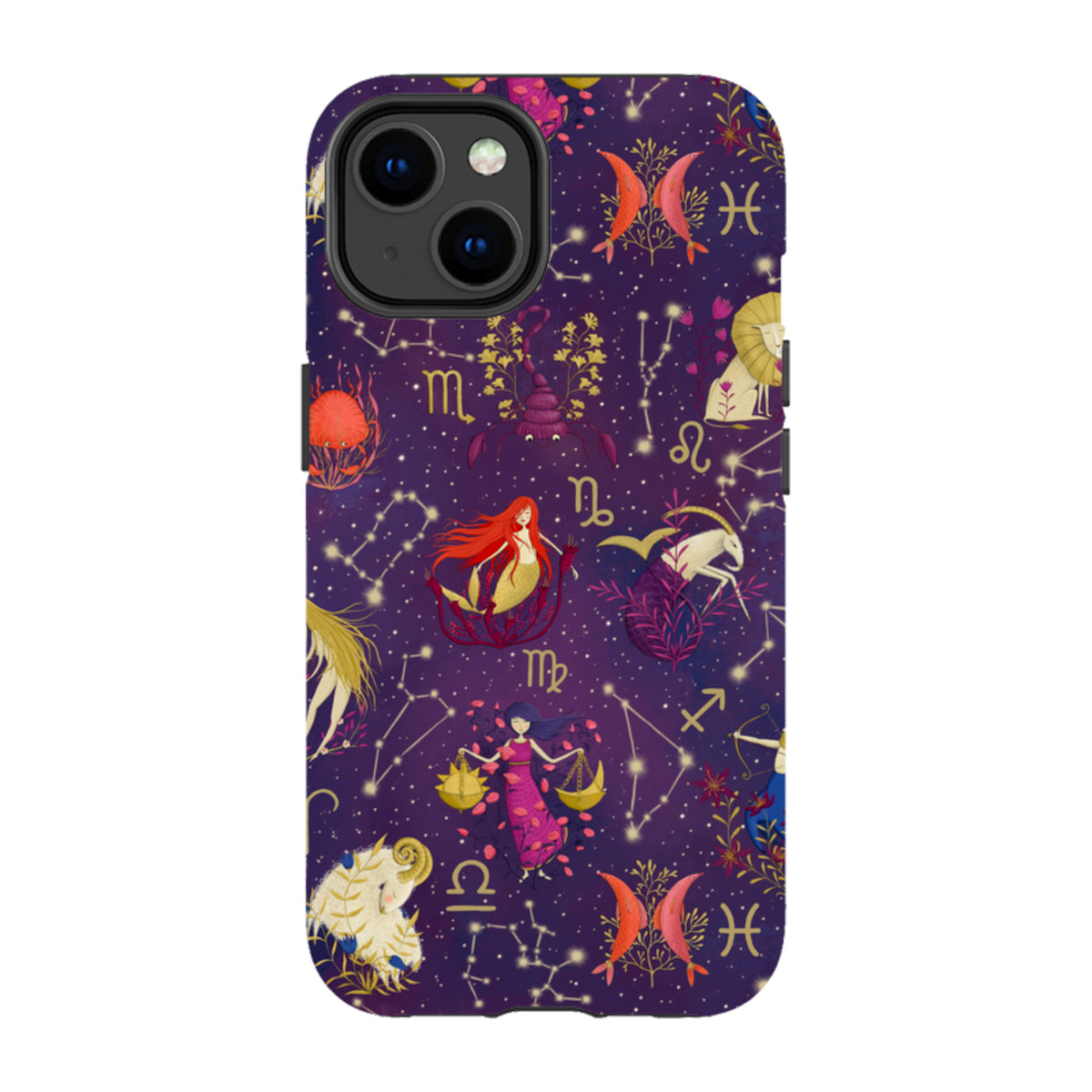 iPhone Tough Case - Zodiac Pattern By Maja Lindberg