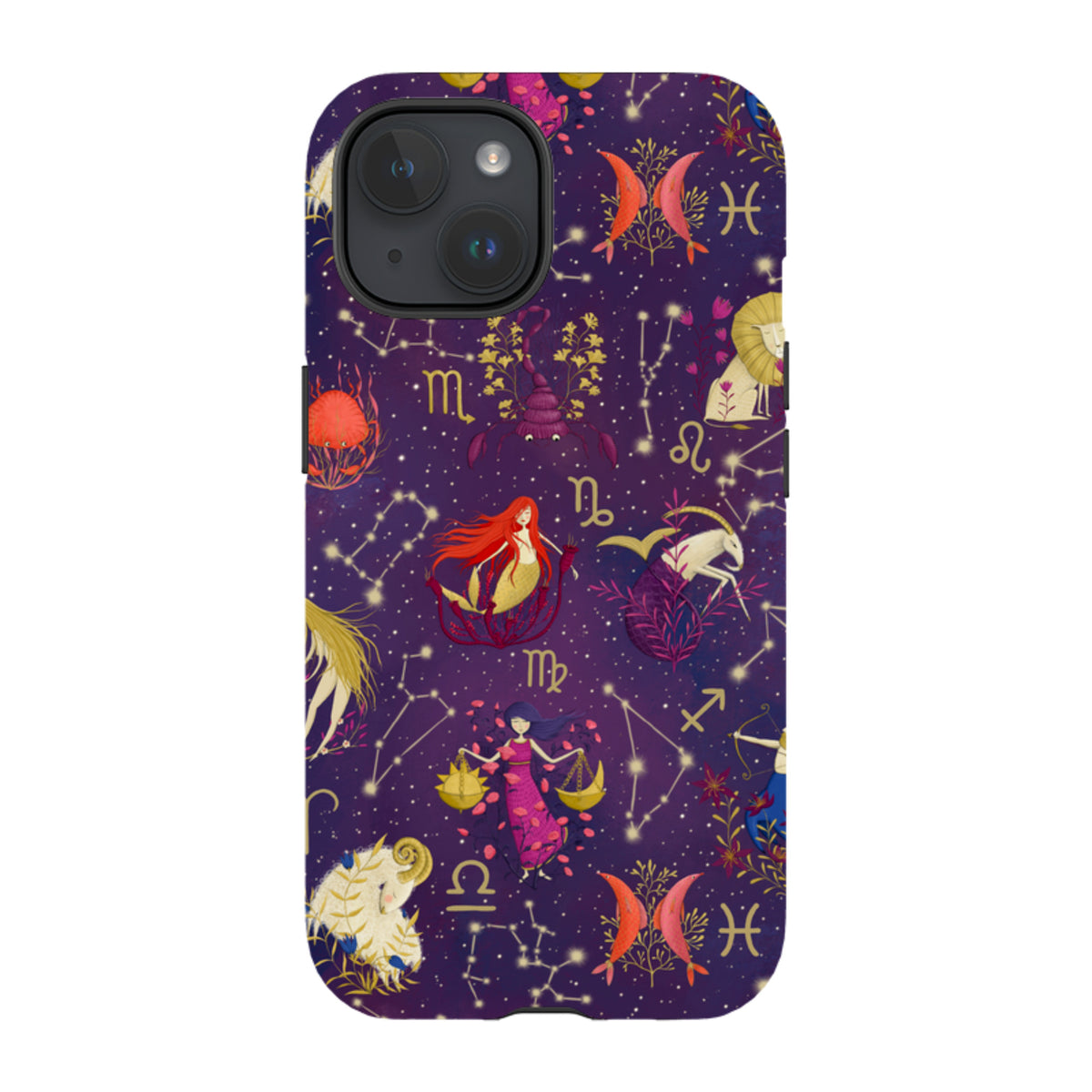 iPhone Tough Case - Zodiac Pattern By Maja Lindberg
